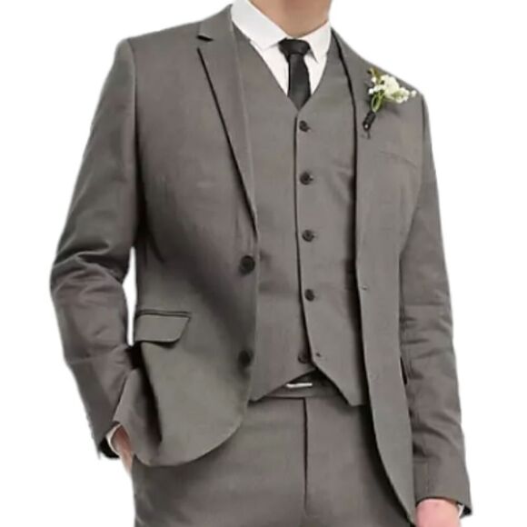 NWT ASOS DESIGN wedding slim suit jacket in brown texture Size US 40" - Picture 7 of 7